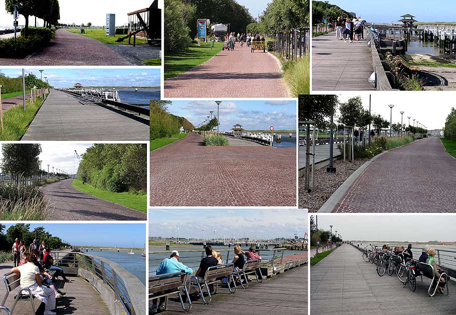 collage vernieuwde wandel- fietsweg westdiep kycn